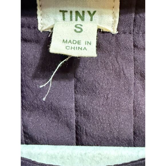 TINY by Anthropologie Violet Lace Mixed Media Blouse Sz S - Picture 5 of 15